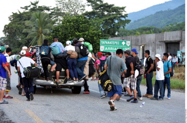 La caravana de migrantes centroamericanos recibirán atención en Puebla.