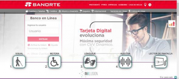 BANORTE lanza solución de navegación web para personas con discapacidad