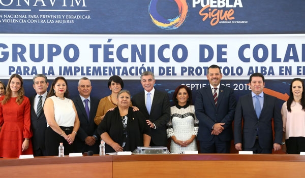 Instalan grupo técnico del protocolo Alba en Puebla