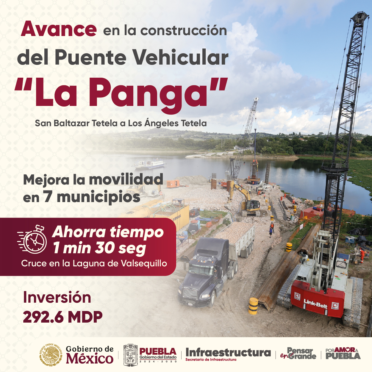 Banner “AVANCE PUENTE LA PANGA”