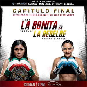 Banner “PELEA LA BONITA VS LA REBELDE”