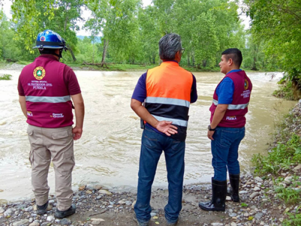 Tras las lluvias, Protección Civil realizó un recorrido a Francisco Z.Mena