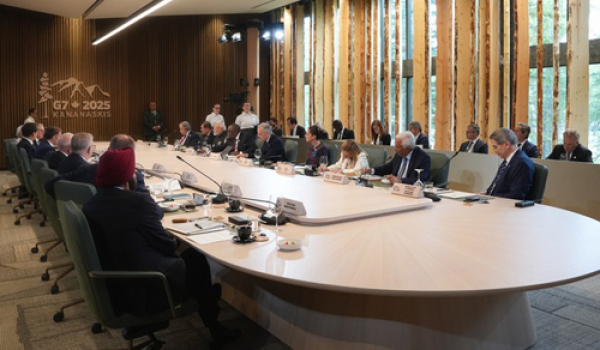 La presidenta Claudia Sheinbaum participa en la Cumbre Mundial G7