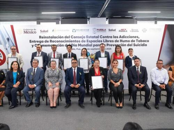 Puebla refuerza prevención contra adicciones y suicidio