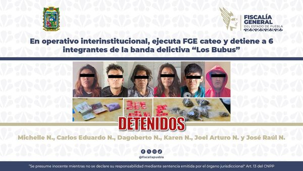 FGE captura a integrantes de “Los Bubus”