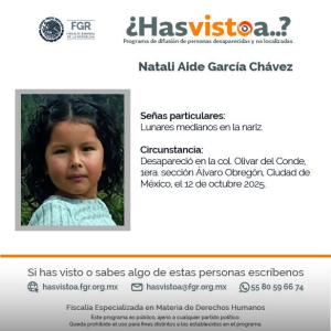 Natali Aide está desaparecida