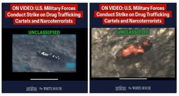 Destruidos tres barcos con droga de Venezuela: Trump