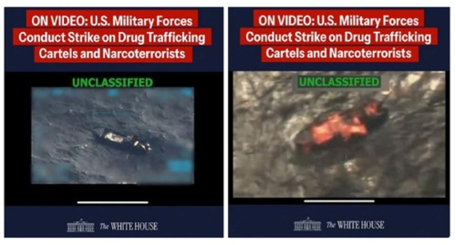 Destruidos tres barcos con droga de Venezuela: Trump