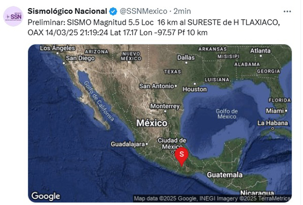 Después del sismo, no hay personas lesionadas ni edificios dañados