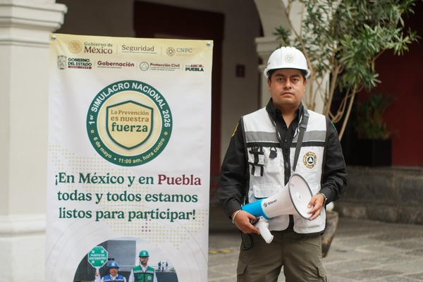 Puebla en el 1er Simulacro Nacional 2026