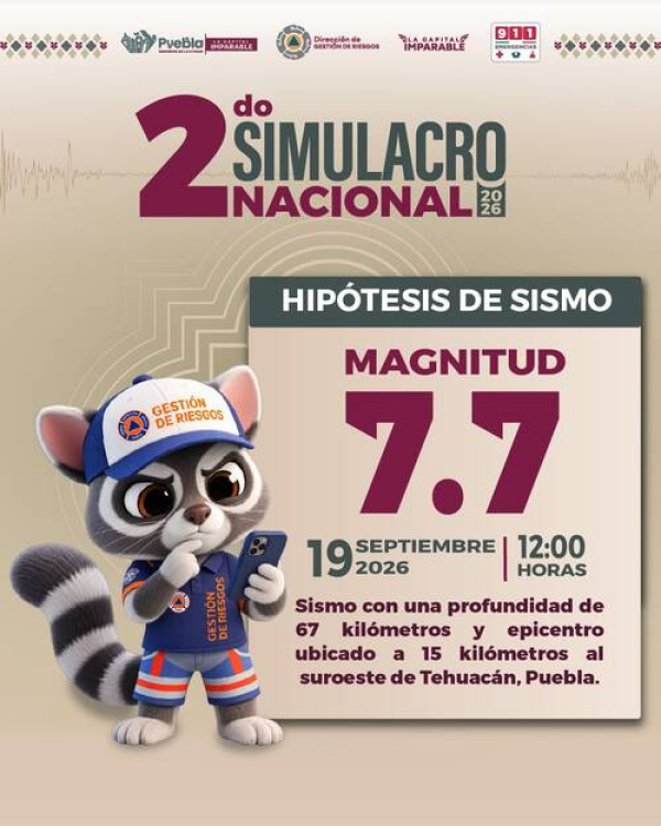 Preparan 2do Simulacro Nacional 2026