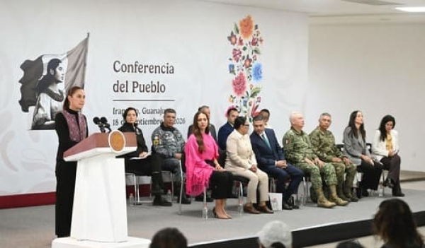 Sheinbaum reporta baja de homicidios en Guanajuato