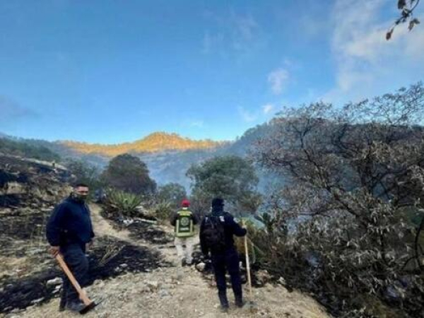 Sofocan incendios en Libres y Cholula