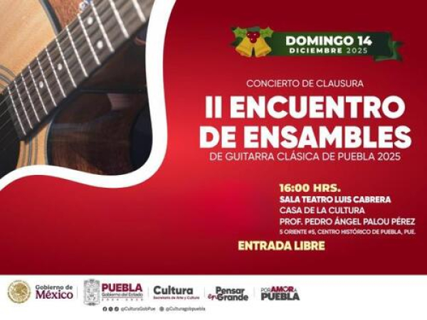 Puebla presenta II Encuentro de Ensambles de Guitarra Clásica