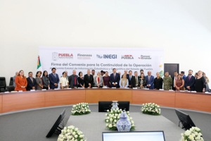 Gobierno de Puebla e INEGI firman convenio