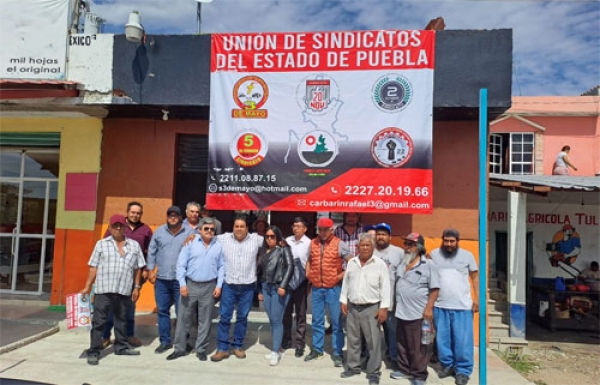 Unión de Sindicatos en la región Tepexi