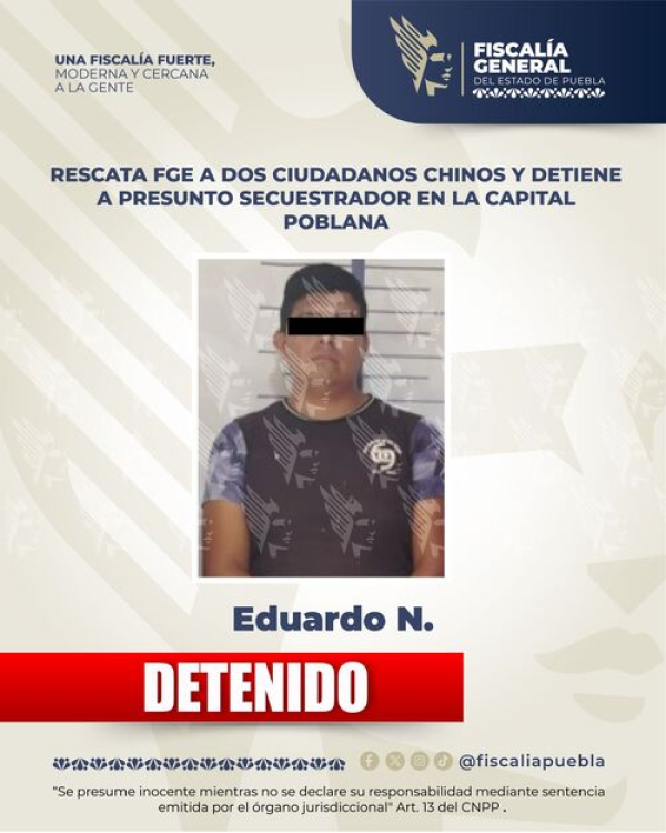 Rescatan a dos ciudadanos chinos en Puebla