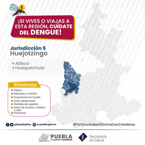 Casos de dengue en 105 municipios: SS