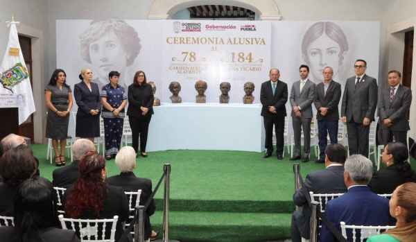 Puebla conmemora a Carmen Serdán y Leona Vicario