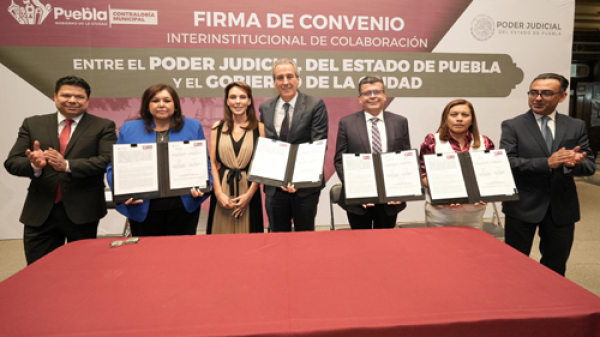 Firman convenio Gobierno Municipal y Poder Judicial