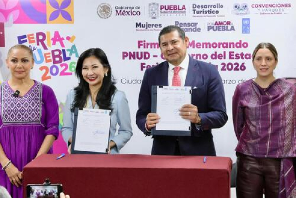 Puebla encabeza firma del Memorando PNUD