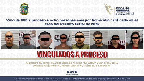 Vinculan a 8 personas más por homicidio