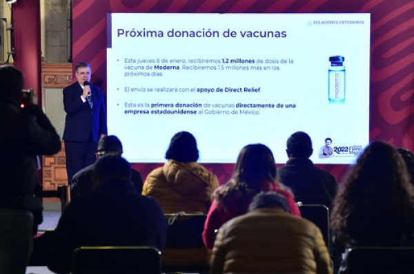 México recibirá 2.7 millones de la vacuna Moderna