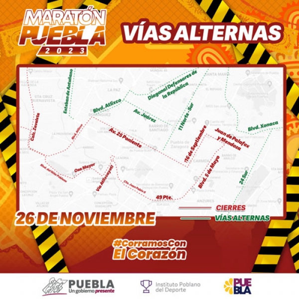 Seguridad al Maratón Puebla: INPODE