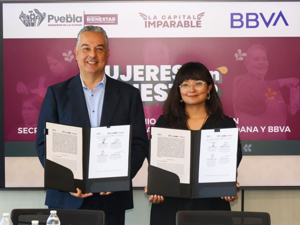 Puebla Capital y BBVA fortalecen apoyo a mujeres poblanas