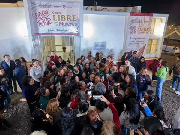 Sheinbaum inaugura centro libre para mujeres en Ciudad Ju&aacute;rez