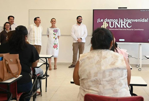 En Yucatán, presidenta Sheinbaum inaugura unidad académica de Kanasín
