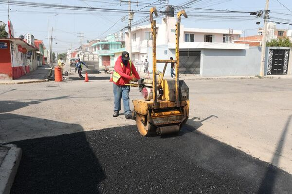 Ayuntamiento de Puebla realiza bacheo en El Patrimonio