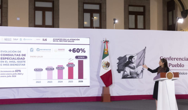Sheinbaum destaca avances en atención médica