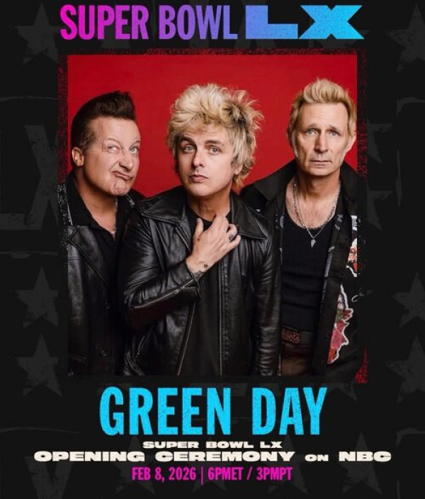 Green Day inaugurar&aacute; el Super Bowl LX