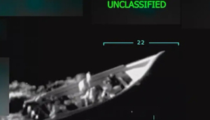 Escena del ataque contra narcolanchas 