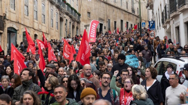 Portugal enfrenta jornada de protestas y paro nacional