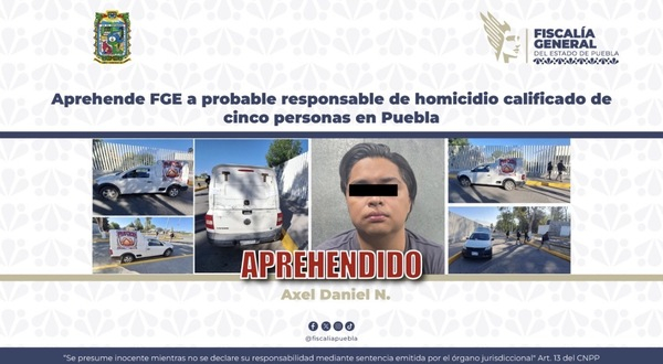 Detienen a sujeto por asesinato de 5 personas