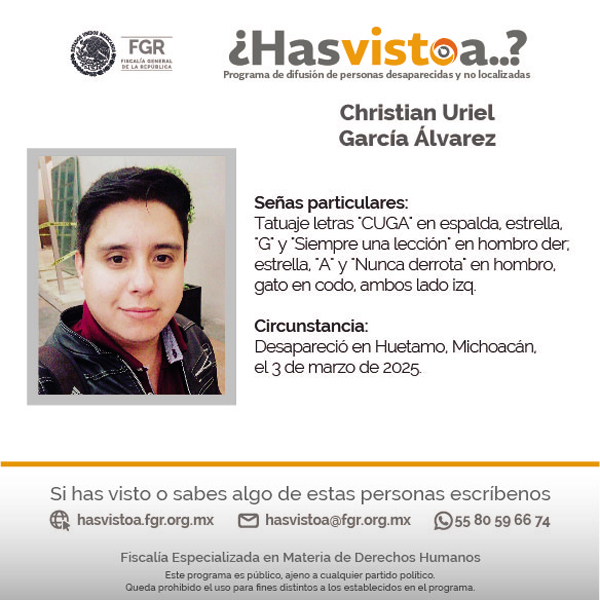 Servicio Social | Programa ¿Has visto a? FGR