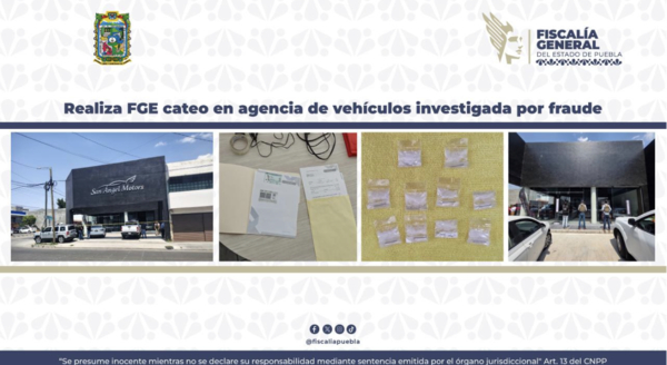Por presunto fraude, catean agencia de autos