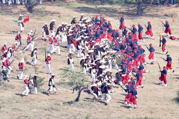 Escenifican la 164° Batalla de Puebla