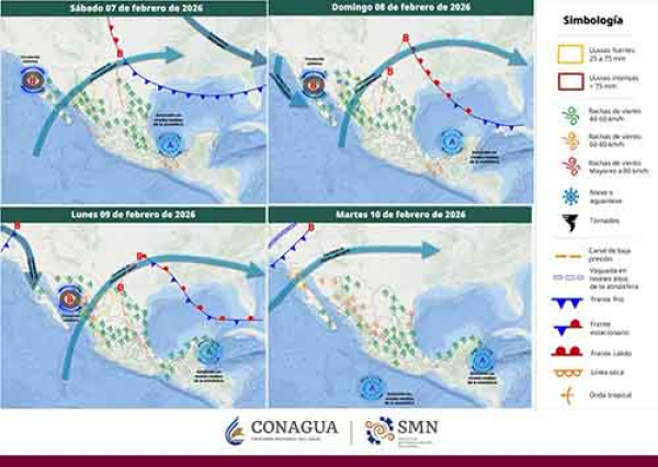 Ma&ntilde;ana, s&aacute;bado, se prev&eacute;n condiciones para la ca&iacute;da de nieve o aguanieve, en zonas serranas de Chihuahua y Durango.
