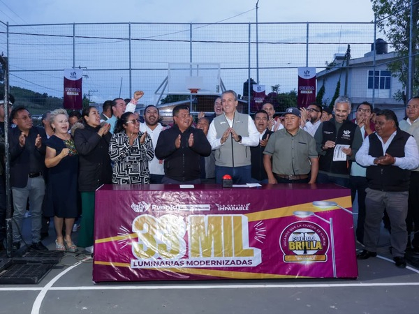 "Puebla Brilla" moderniza más de 33 mil luminarias