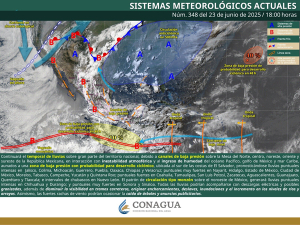 Se pronostican lluvias de muy fuertes a intensas en 21 entidades