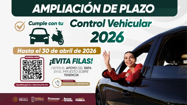 Amplían plazo para pago de control vehicular