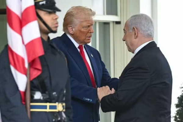 Donald Trump recibe a Benjamín Netanyahu en la Casa Blanca