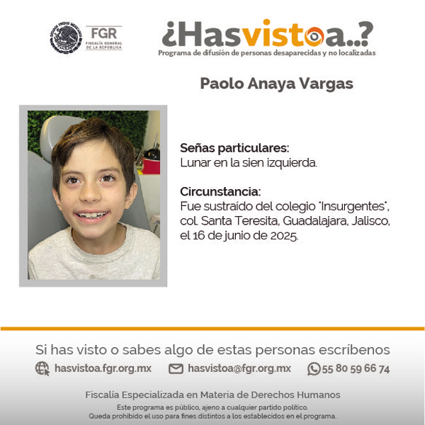 Servicio Social | Programa ¿Has visto a? FGR