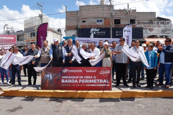 Arranca construcción de Barda Perimetral en Central de Abasto