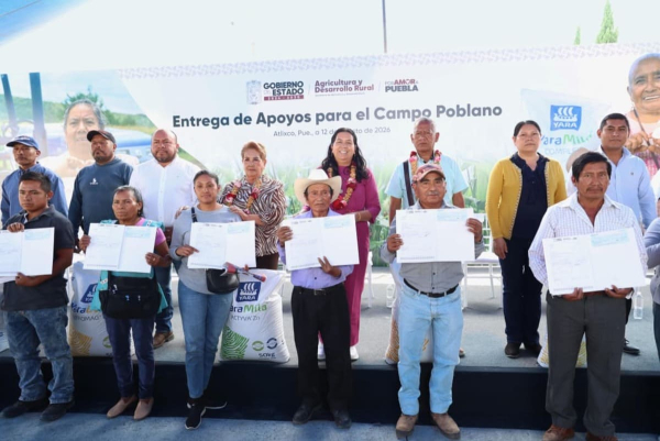 Entregan 165 apoyos para el campo poblano