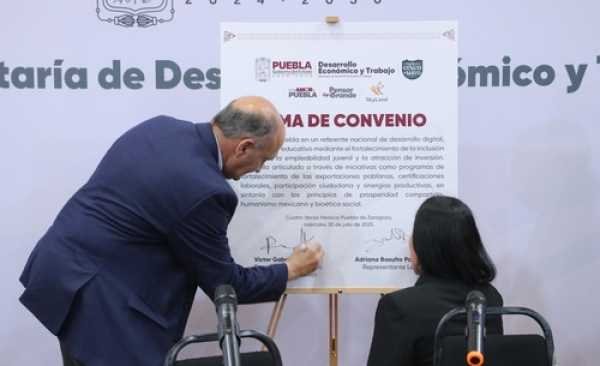 Puebla fortalece seguridad digital y económica con SkyLand