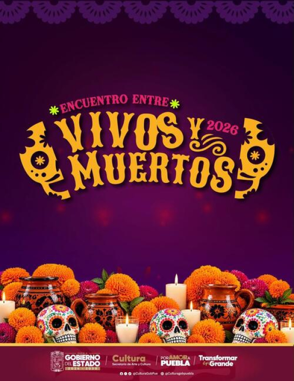 Puebla se llena de color por Día de Muertos